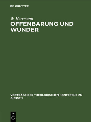 cover image of Offenbarung und Wunder